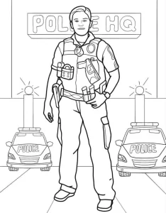 coloriage Police pour enfant