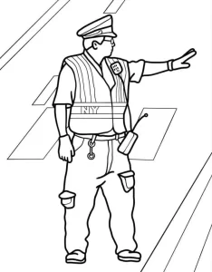 coloriage Police pour enfant de 4 ans