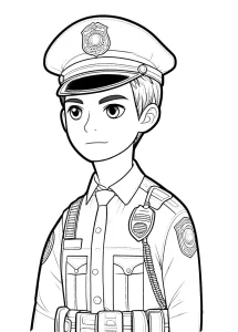 coloriage Police à imprimer gratuit