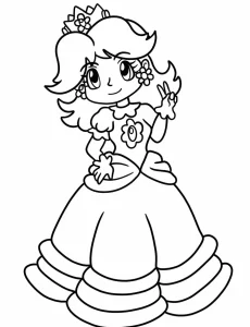 imprimer coloriage Princesse Daisy pour enfant