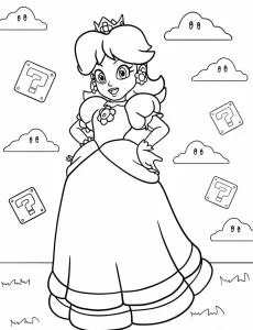 imprimer coloriage Princesse Daisy gratuit