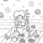 coloriage Princesse Daisy pour enfant gratuit