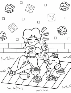 coloriage Princesse Daisy pour enfant gratuit