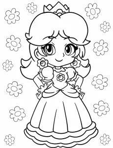 coloriage Princesse Daisy gratuit en ligne