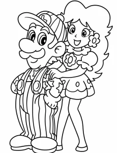 coloriage Princesse Daisy pour enfant de 6 ans