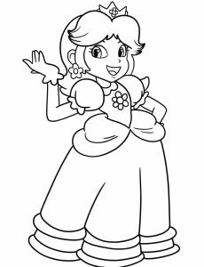télécharger coloriage Princesse Daisy gratuit