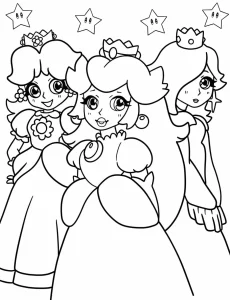 coloriage Princesse Daisy pour primaire
