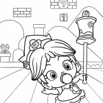 coloriage Princesse Daisy a imprimer pour enfant de 4 ans