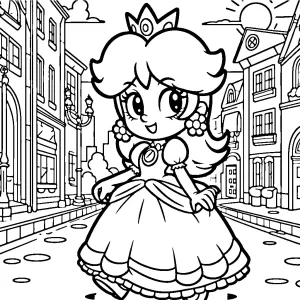 coloriage Princesse Daisy gratuit