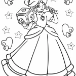 coloriage Princesse Daisy et apprentissage