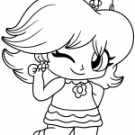 coloriage Princesse Daisy pour enfant a imprimer gratuit