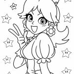 coloriage Princesse Daisy pour enfant à imprimer