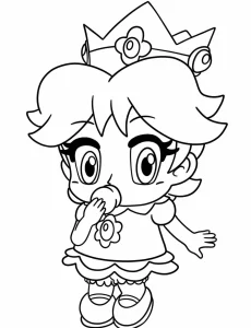 coloriage Princesse Daisy à imprimer pdf gratuit