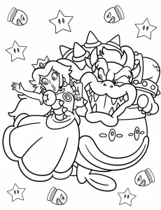 coloriage Princesse Daisy à imprimer a4