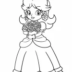 coloriage Princesse Daisy gratuit à imprimer