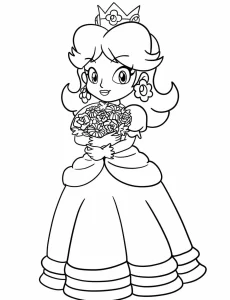 coloriage Princesse Daisy gratuit à imprimer