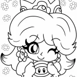 coloriage Princesse Daisy à imprimer pour enfant de 10 ans