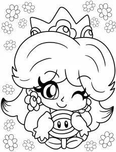 coloriage Princesse Daisy à imprimer pour enfant de 10 ans