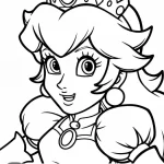 coloriage Princesse Daisy pour enfant de 5 ans