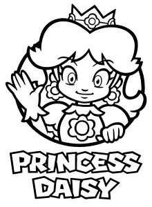 imprimer coloriage Princesse Daisy gratuit