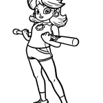 coloriage Princesse Daisy à imprimer pour enfant de 2 ans