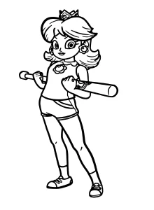 coloriage Princesse Daisy à imprimer pour enfant de 2 ans