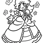 coloriage Princesse Daisy et découpage à imprimer