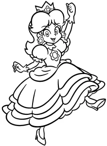 coloriage Princesse Daisy pour enfants