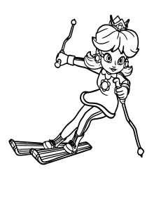 coloriage Princesse Daisy a imprimer gratuitement