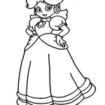 coloriage Princesse Daisy pour enfant gratuit
