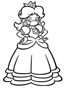coloriage Princesse Daisy pour enfant à imprimer