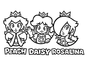 coloriage Princesse Daisy à imprimer pour enfant de 8 ans