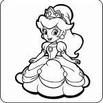 coloriage Princesse Daisy a dessiner en ligne