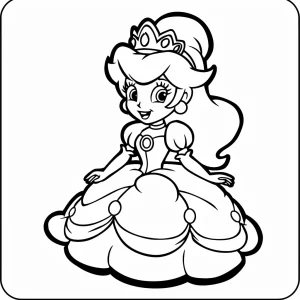 coloriage Princesse Daisy a dessiner en ligne