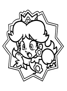 coloriage Princesse Daisy pour enfant