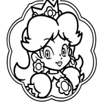 coloriage Princesse Daisy et decoupage a imprimer gratuit