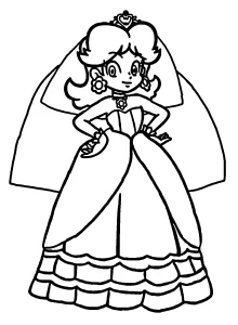 coloriage Princesse Daisy pour bebe a imprimer