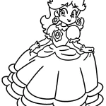 coloriage Princesse Daisy pour enfant de 8 ans