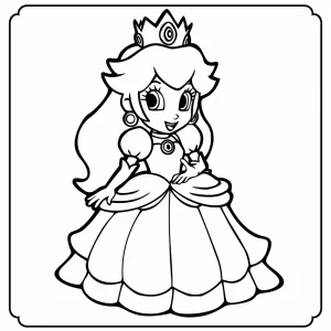 coloriage Princesse Daisy educatif pour enfant