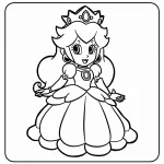 coloriage Princesse Daisy à imprimer a4