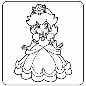 coloriage Princesse Daisy gratuit a imprimer