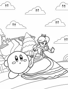 coloriage Princesse Daisy à imprimer pdf gratuit