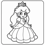 coloriage Princesse Daisy à imprimer pour enfant de 9 ans