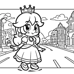 coloriage Princesse Daisy à imprimer pdf gratuit