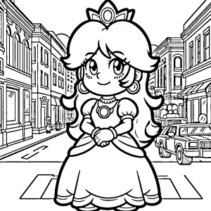 coloriage Princesse Daisy pour enfant de 8 ans