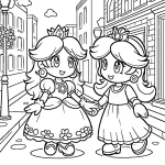 coloriage Princesse Daisy à imprimer pdf gratuit