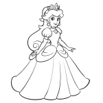 coloriage Princesse Daisy pour enfant de 10 ans