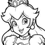 coloriage Princesse Daisy et découpage à imprimer
