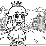 image pour coloriage Princesse Daisy enfant