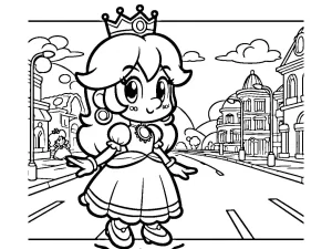 image pour coloriage Princesse Daisy enfant